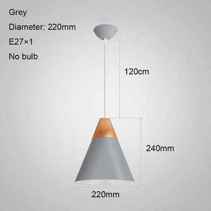 Nordic LED Pendant Lights Dining Room Pendant Lamp Modern Colorful Restaurant Kitchen Coffee Bedroom Loft Hanglamp Wood E27
