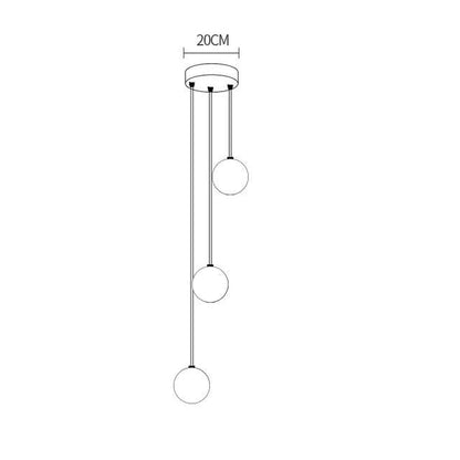 Glass LED Pendant Stair Lights Living Room Cafe Bedroom Lighting Lampara Colgante Cocina Fixtures Nordic Loft Hanging Lamp
