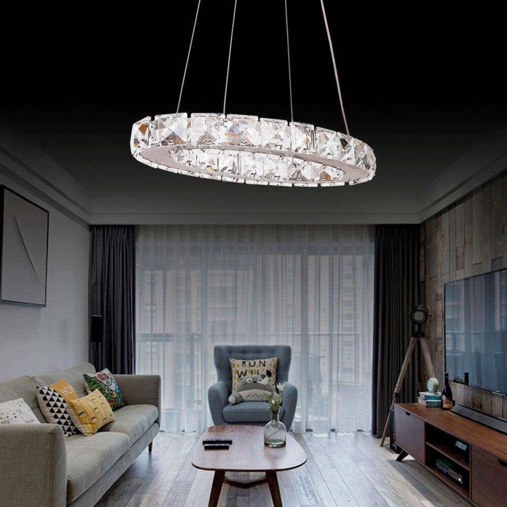 Crystal Modern led ceiling light warm white Bedroom living room lights Circle Rings Cristals avize Indoor Modern Ceiling Lamp