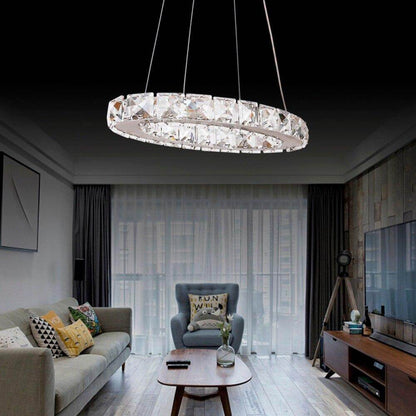 Crystal Modern led ceiling light warm white Bedroom living room lights Circle Rings Cristals avize Indoor Modern Ceiling Lamp