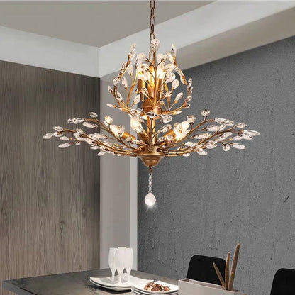 American Luxurious Crystal Chandelier E14 LED 220V For Restaurant  Lighting Chandelier Modern Home Decor Lighting Fixtures Room