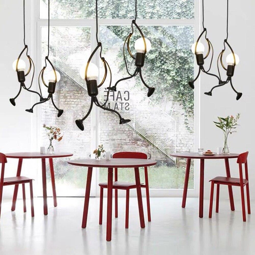 Creative Art Iron LED Pendant Lamp  Living Room Bedroom Aisle Corridor Lighting Cord Adjustable Hanging Lamp