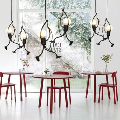 Creative Art Iron LED Pendant Lamp  Living Room Bedroom Aisle Corridor Lighting Cord Adjustable Hanging Lamp