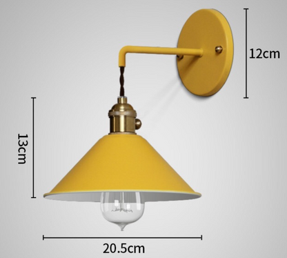 Copper Wall Lamp Nordic Lamp Macaron Wall Lamp Color Children's Room Bedside Lamp Creative Personality Wall Lamp