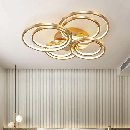 Modern Golden LED Ceiling Lights For Living Room Bedroom Restaurant Lighting Fixture Lustre Lamps