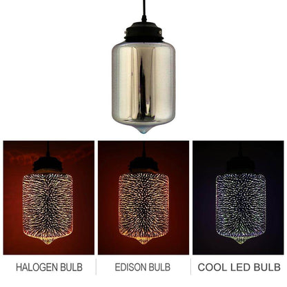 Modern 3D Colorful Nordic Starry Sky Hanging Glass Shade Pendant Lamp Lights E27 LED For Kitchen Restaurant Living Room