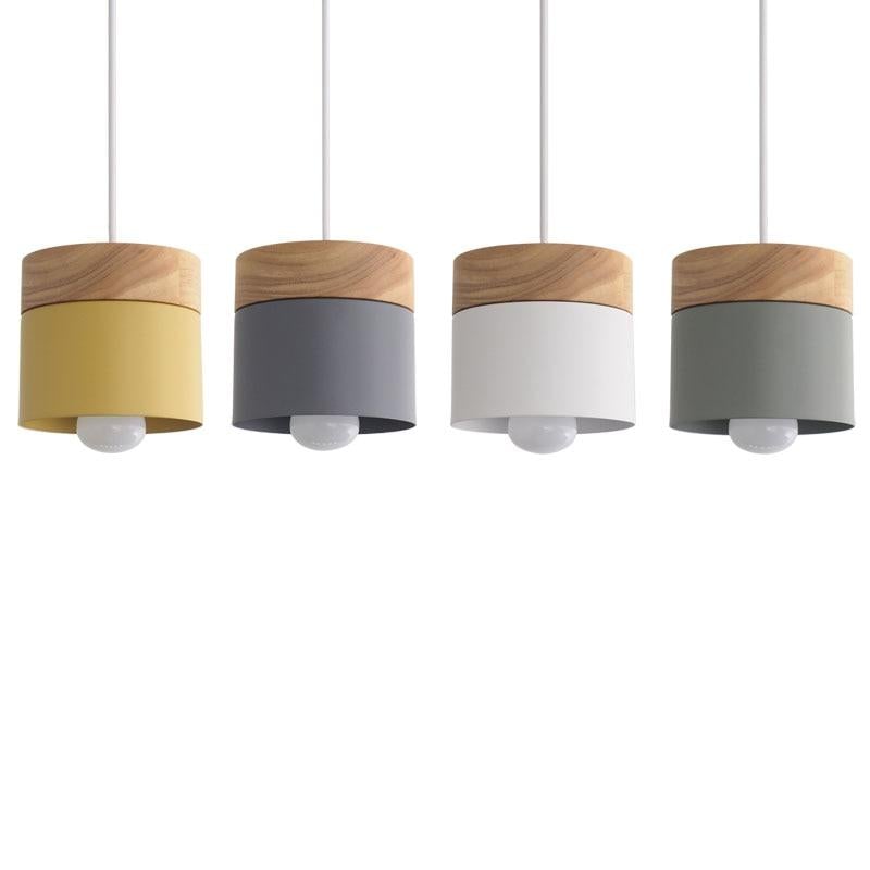 LED Wood Pendant Light Modern Nordic Pendant Lamp LED Pendant Lighting Bedroom Bedside Study Corridor Hotel Pendant Lamps