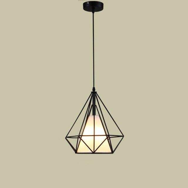 Nordic LED Diamond Pendant Light Colorful Lamp Shade E27 Creative Bar Tea Restaurant Lighting Attic Lights Spider Light Lamps