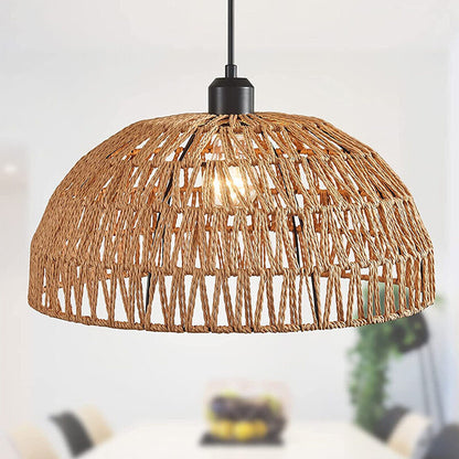 Newest Hemp Rope Woven Pendant Lights B&B Pastoral Restaurant Tea Room Inn Bar Bedroom Rattan Indoor Lighting