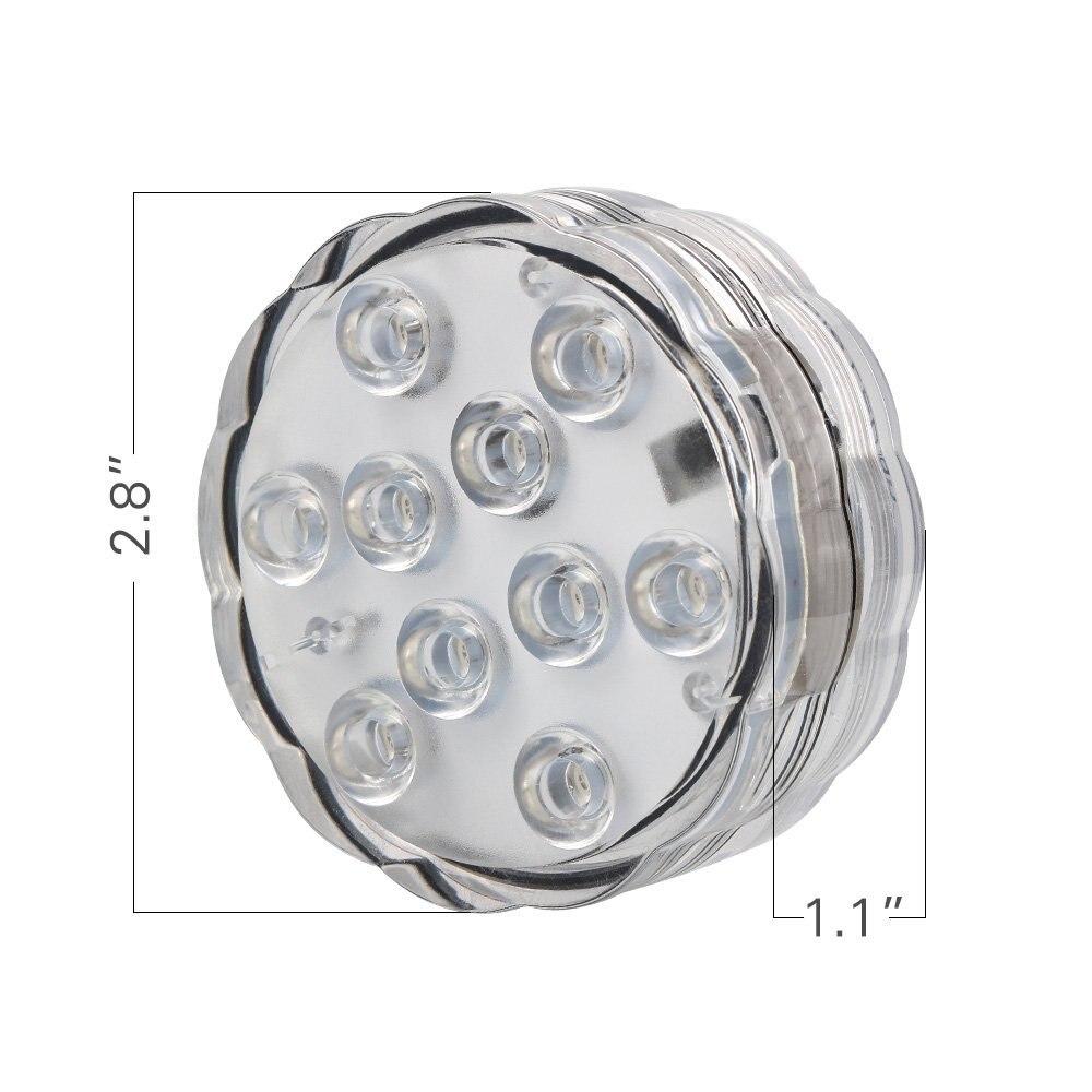 Underwater Light RGB Waterproof LED Super Bright Swimming Pool Pond Aquarium LED Lamp Battery Powered With IR Remote