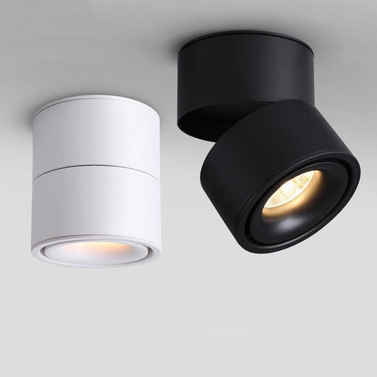 Dimmable COB LED Downlights Surface Mounted LED Ceiling Lamps 7W/9W/12W Foldable And 360° Rotatable Background Track Spot lights