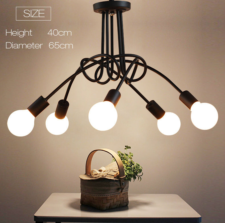 Modern Ceiling Lights Living Room Bedroom Dining Room Lamp Nordic Simple Style Iron Metal Spray Painting Process Black White Red