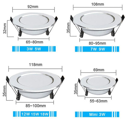 10pcs lot Led Downlights 18W 15W 12W 9W 7W 5W 3W  Ceiling Downlight 2835 Lamps Leds Ceiling Lamp Home Indoor Lighting