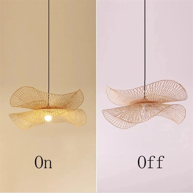 Modern Bamboo Pendant Lights Asian Style Handmade Hanglamp Lighting Kitchen Island Pendant Lamp Restaurant Chandeliers Luminaire