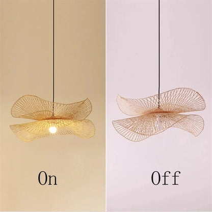 Modern Bamboo Pendant Lights Asian Style Handmade Hanglamp Lighting Kitchen Island Pendant Lamp Restaurant Chandeliers Luminaire