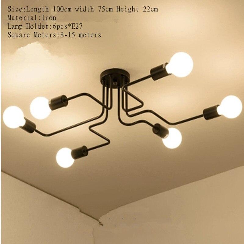 American Iron Lamps Study Creative Personality Pendant Lamp Nordic Simple Bedroom Lamp Living Room Lamp
