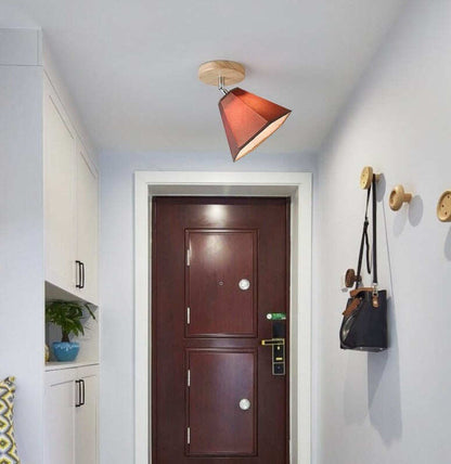 E27 5W Iron Ceiling Lamp Shade Pendant Light Covers and Shades Triangle Metal Ceiling Lamp