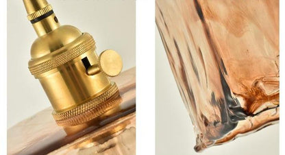Vintage Brass Chandelier Glass Lamp Art Creative Personality Chandelier