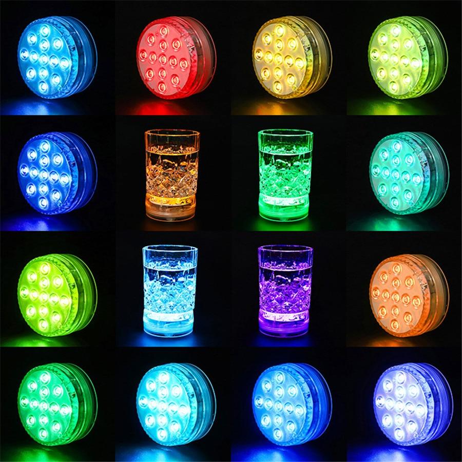 Upgrade Magnet RGB Submersible Light IP68 13LEDs Underwater Night Lamp Outdoor Vase Bowl Pond Swimming Pool Decor Lamp