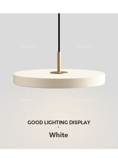 Nordic LED Pendant Light Macaron Disc LED Pendant Lamp Warm Light Warm Light Decoration Fixtures Acrylic