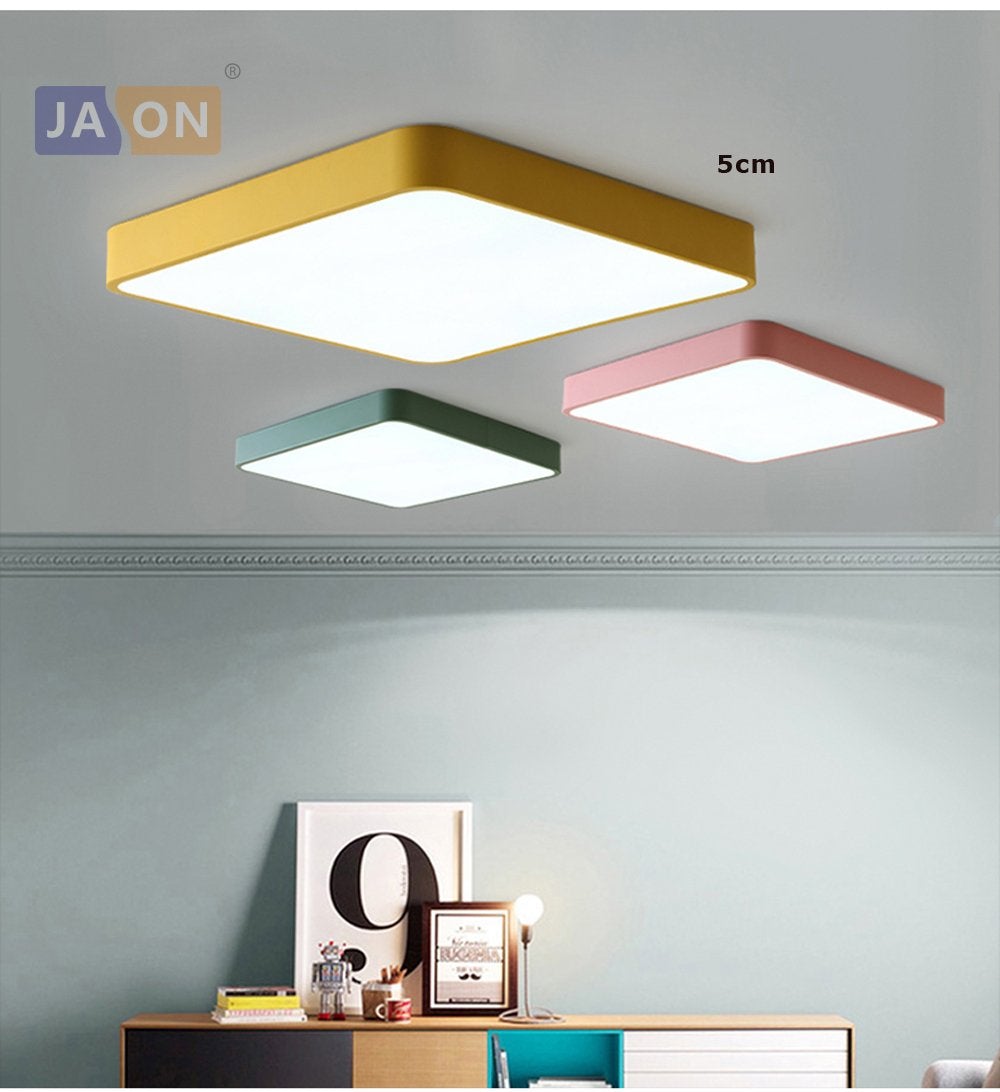 LED Modern Acryl Alloy Square 5cm Colorized LED Lamp.LED Light.Ceiling Lights.LED Ceiling Light.Ceiling Lamp For Foyer Bedroom