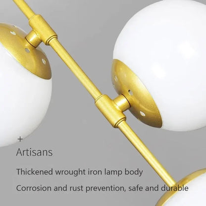 Nordic Multi Head Glass Ceiling Light For Cloakroom Balcony Corridor Aisle Light Entryway Light