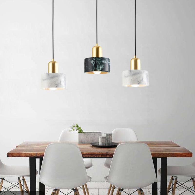 Nordic Marble Minimalist One-headed Small Chandelier Bedroom Light Extravagant Headlights Post-modern Restaurant Bar Decorated Lamps