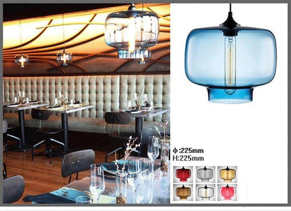 Modern Loft E27 Glass Bowl Pendant Lights Colorful Simple Hanging Lamps For Kitchen Living Room Bedroom Restaurant Hotel Room