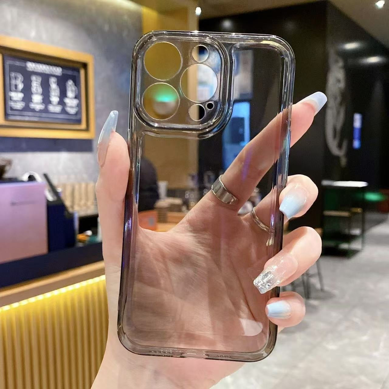 Luxury Transparent TPU Phone Case For iPhone 15 14 13 12 11 Pro Max XS X XR 7 8 Plus Mini Shockproof Protective Cover