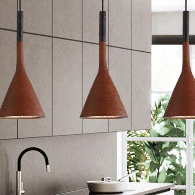 LED  Pendant Lights Imitation Concrete Resin Hanging Lamp Black White Red /Grey For Restaurant Bedroom Home Decor Lighting