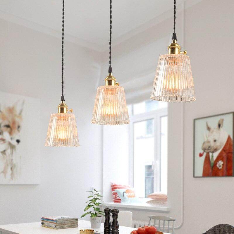 LED Brass Glass Pendant Lights E27 125mm Hanging Lamps Minimalist Personality Restaurant Bar Terrace Cafe Decorative Luminair