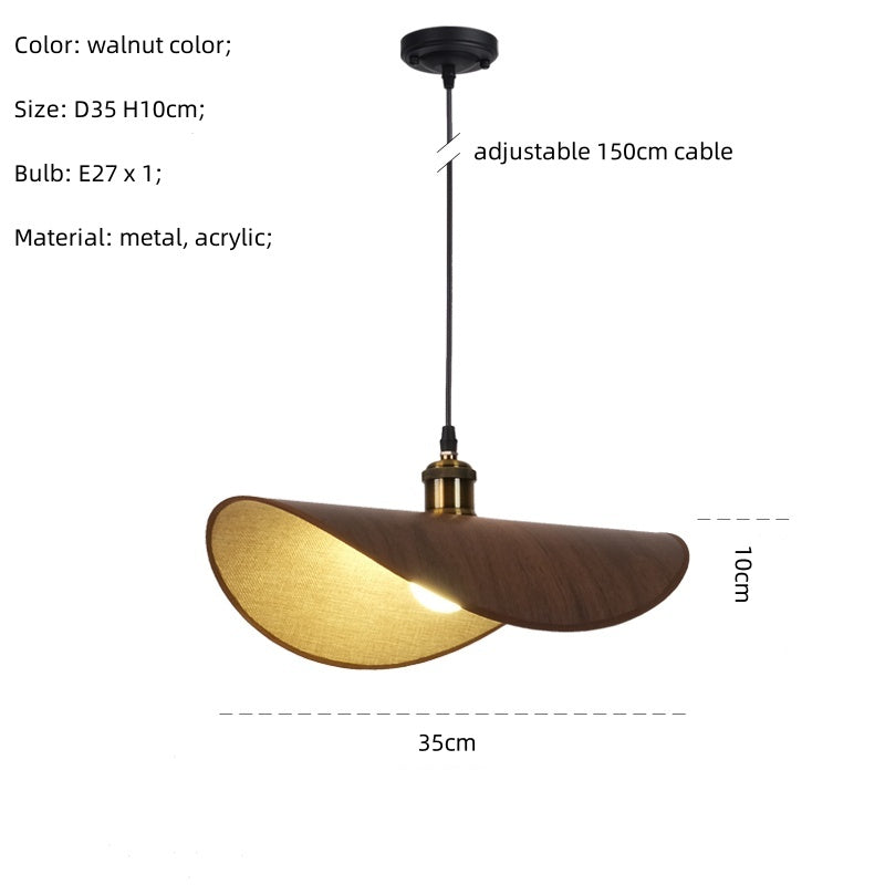 Wabi Sabi Minimalism E27 Led Pendant Light Retro Hat Led Hanging Lamp Dining Room Nordic Suspend Lamp Led