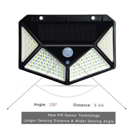 100 LED Solar Light Outdoor Solar Wall lamp PIR Motion Sensor Light Waterproof Garden Decoration 3 Mode Solar Light