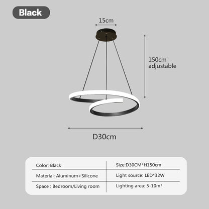 LED Minimalist Pendant Light Modern Pendant Lamp Nordic Circular Hanging Lamp Home Decor Led For Dining Room Study Room Bedroom