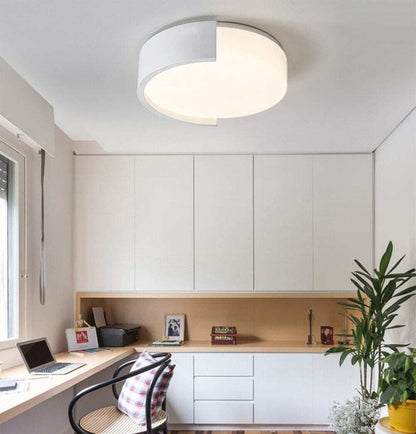 Modern LED Ceiling Light Lamp Dimmable Round Multicolor Lighting Fixture Bedroom Kitchen Surface Mount Living Room White Black