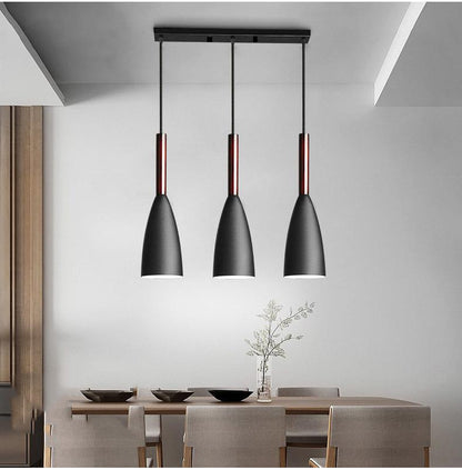 Wood Pendant Lights E27 LED Modern Hanglamp Nordic Lamp Living Room Restaurants Kitchen Dining Bar Droplight