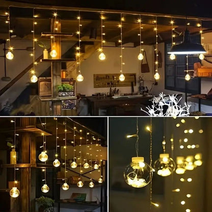 Wishing Ball Curtain String Light Battery Box Garden Lamp Starry Sky LED Camping Lights New Year Christmas Room Decoration