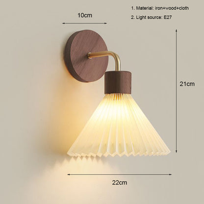 Nordic LED Wall Lamp Modern Wood Wall Light Indoor Lighting Room Decor Sconces For Bedside Bedroom Living Room E27 Bulb