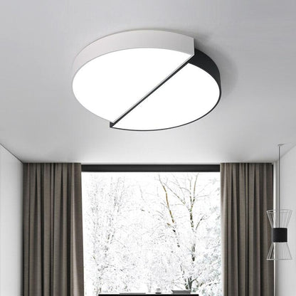 Modern Round Ceiing LED Light Sitting Room Absorb Dome Light Individual Originality Black and White Bedroom Balcony Lamp