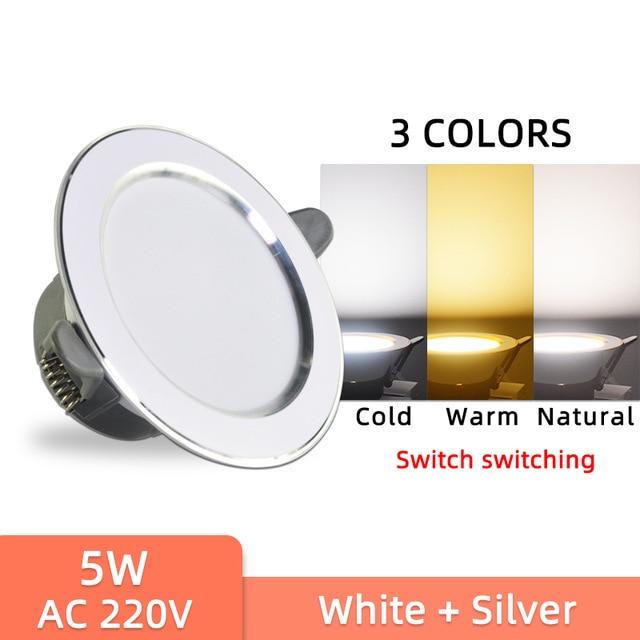10Pcs Downlight 3w 5w spot led lights 3000k 4500K 6000K  led Downlight Kitchen living room Indoor recessed lighting