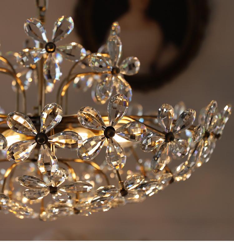 Crystal Chandelier Garden American Retro Style Lamps