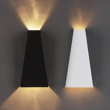 Modern Simple Creative LED Wall Lamp Bedroom Bedside Aisle Balcony Personality Geometry Trapezoid Iron Wall Lamp