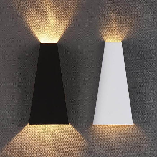 Modern Simple Creative LED Wall Lamp Bedroom Bedside Aisle Balcony Personality Geometry Trapezoid Iron Wall Lamp