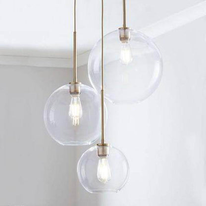 Modern Glass Ball Pendant Light Gradient Color Hanging Lamp Hanglamp Kitchen Light Fixture Dining Living Room Luminaire