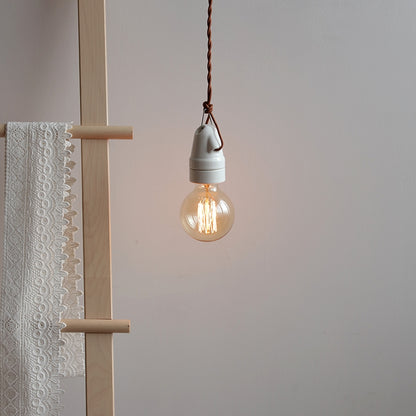 Vintage Ceramic Bedside Pendant Lamp Art Single Head Dining Room Pendant Lamp Creative Mini Pendant Lamp