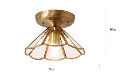 Modern Gateway Lamp Balcony Corridor All Copper Ceiling Lamp
