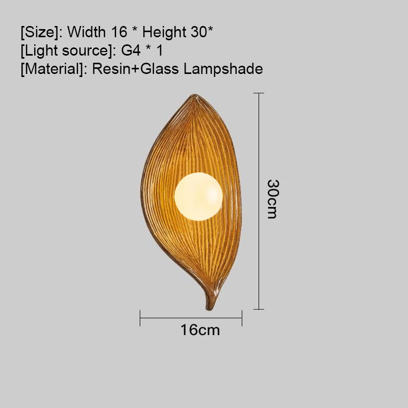 LED Glass Wall Light Creative Decoration Living Room Dining Room Study Corridor Modern Bar Resin Wall Light