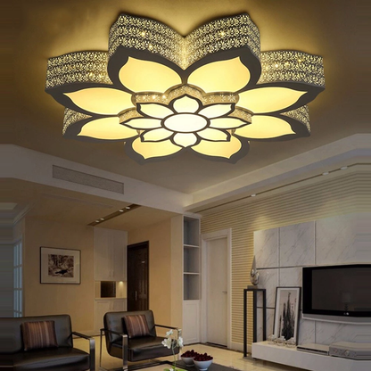 LED Modern Iron Acrylic Lotus Lamparas De Techo Ceiling Lights.LED Ceiling Light.Ceiling Lamp For Foyer Bedroom
