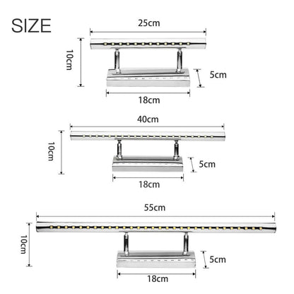 Modern Led Mirror Light 3W 5W 7W Waterproof Wall Lamp Bathroom Lighting Wall Mounted Industrial Stainless Steel