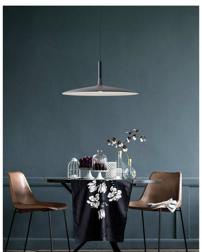 LED Saucer Pendant Lights Hanging Lamp Cement Hanglamp Nordic Retro Living Room Light Fixtures Decorative Lighting